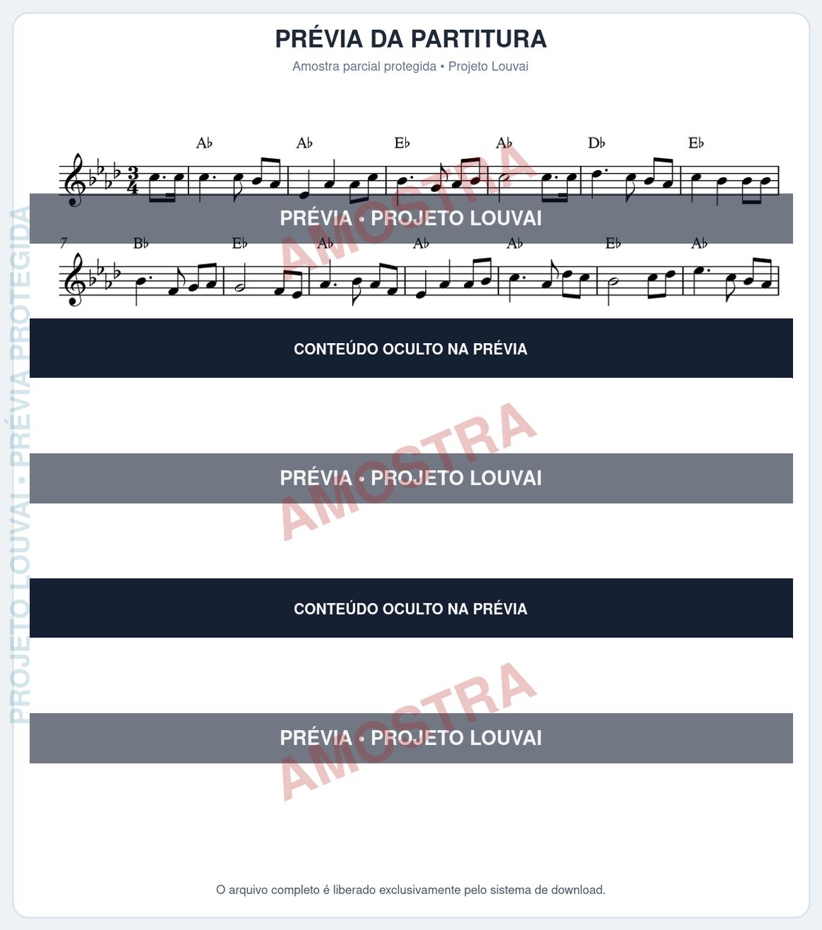Prévia parcial e protegida da partitura Partitura da música O Celeste Diretor (Harpa Cristã nº113) - Harpa Cristã - Tom Ab