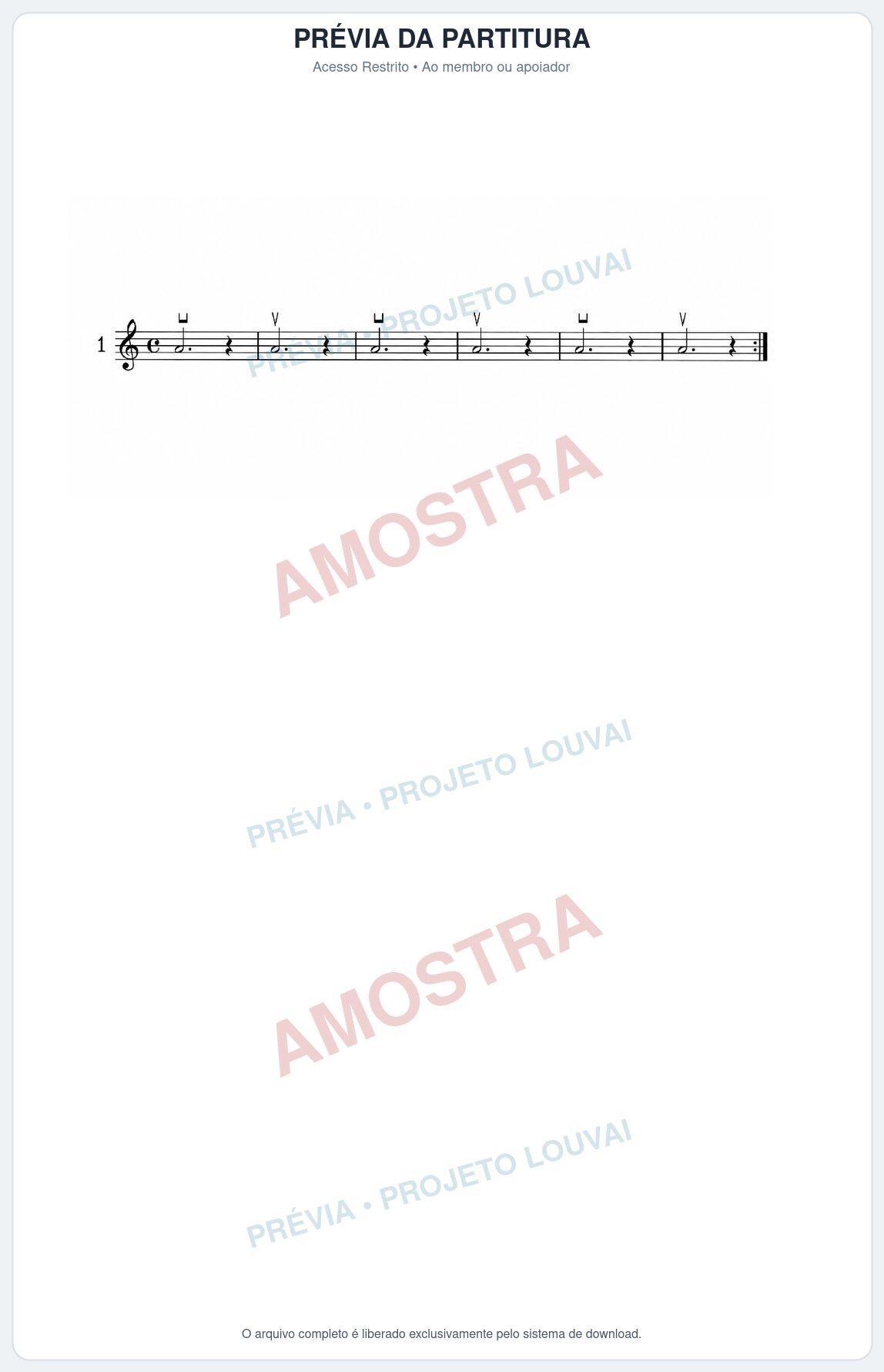 Prévia protegida da primeira página da partitura Partitura da música Lição 1 (Le violon) - Mathieu Crickboom - Tom Am