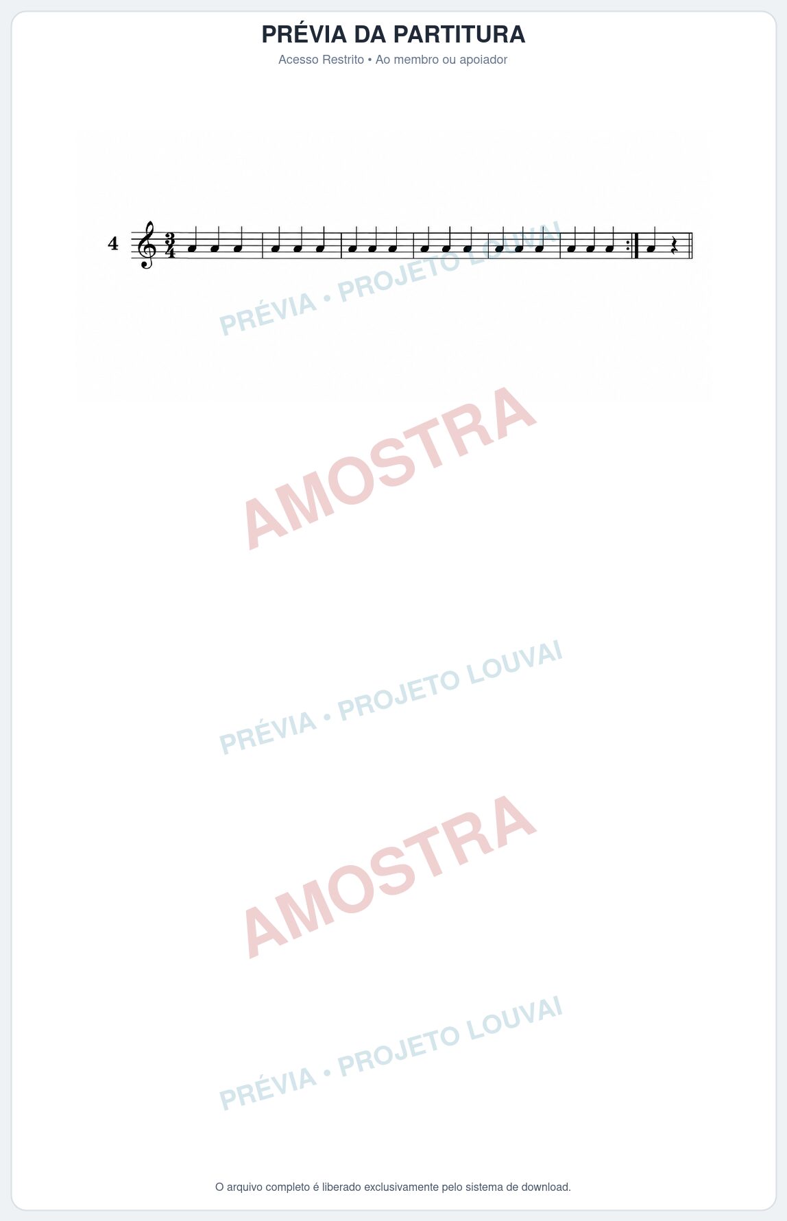 Prévia protegida da primeira página da partitura Partitura da música Lição 4 (Le violon) - Mathieu Crickboom - Tom Am