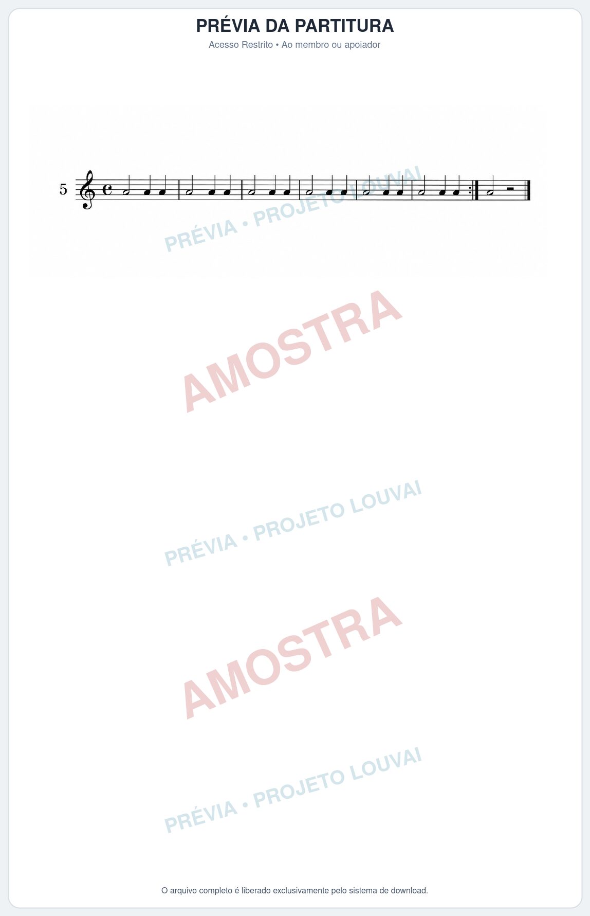 Prévia protegida da primeira página da partitura Partitura da música Lição 5 (Le violon) - Mathieu Crickboom - Tom Am