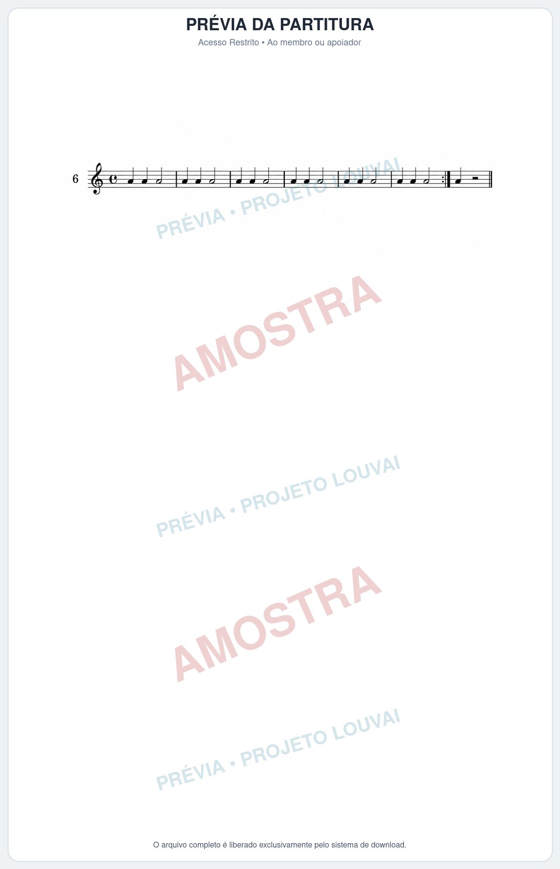 Prévia protegida da primeira página da partitura Partitura da música Lição 6 (Le violon) - Mathieu Crickboom - Tom Am